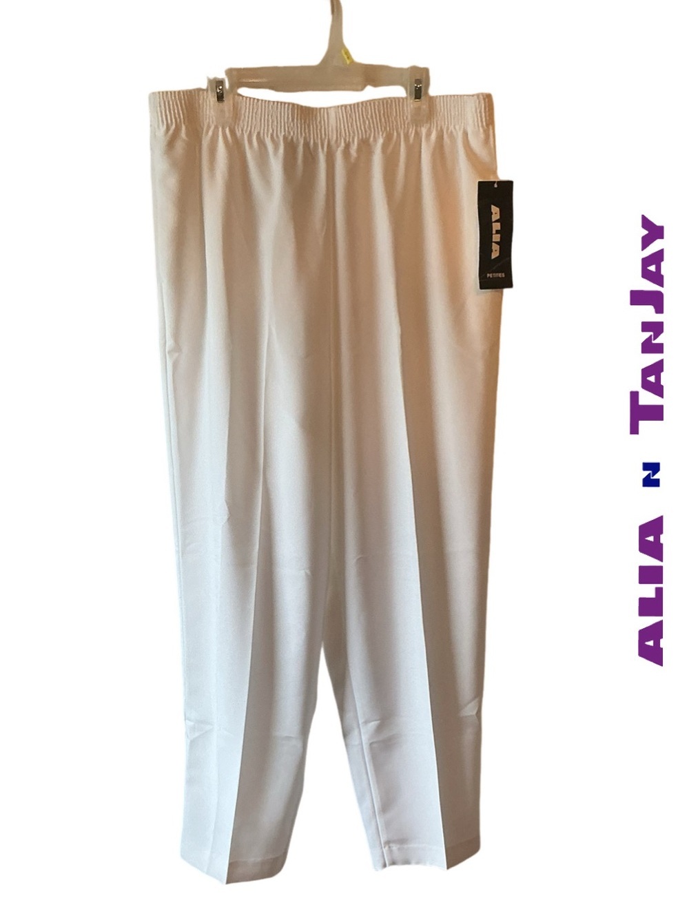 Alia White Pull-On Petite Women’s Pants